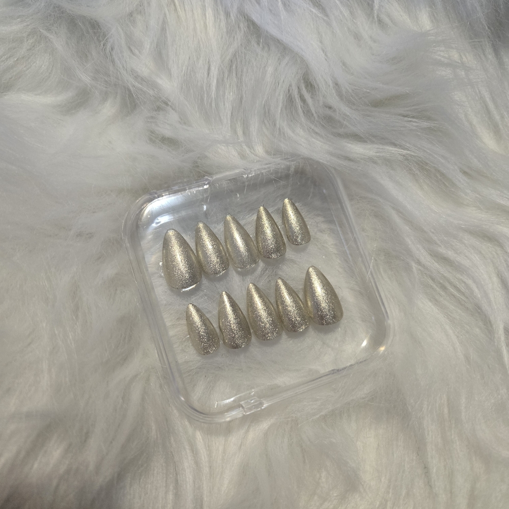 Champagne Glitter Press-On Nails